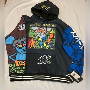 Member’s Only Men’s Keith Haring Graphic Hoodie Size M NEW